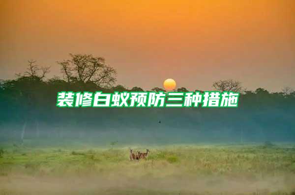 裝修白蟻預防三種措施