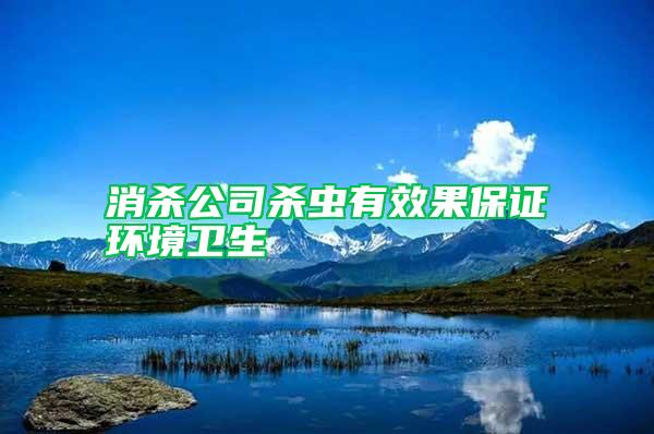 消殺公司殺蟲有效果保證環境衛生