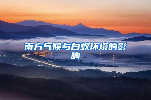 南方氣候與白蟻環境的影響