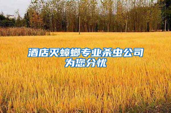 酒店滅蟑螂專(zhuān)業(yè)殺蟲(chóng)公司為您分憂(yōu)