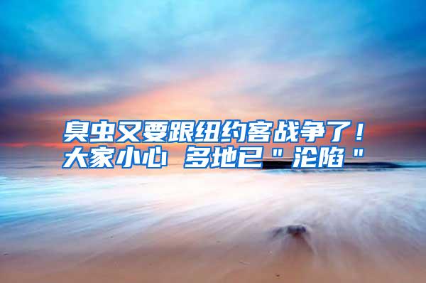 臭蟲又要跟紐約客戰爭了！大家小心 多地已＂淪陷＂