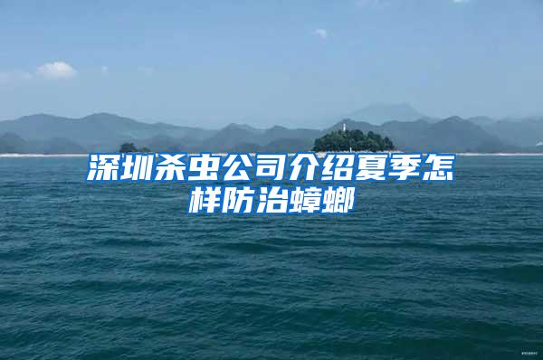 深圳殺蟲公司介紹夏季怎樣防治蟑螂