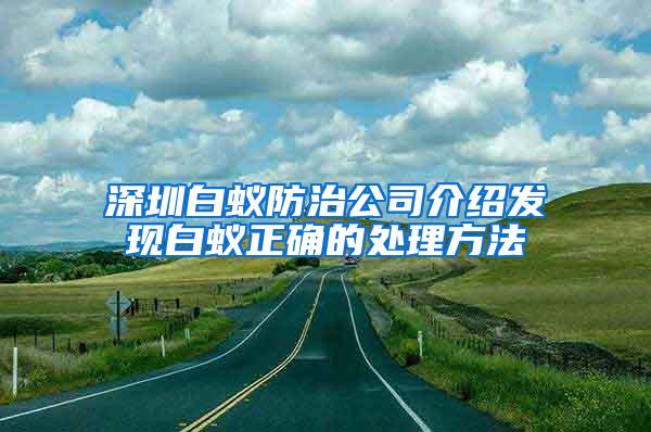 深圳白蟻防治公司介紹發(fā)現(xiàn)白蟻正確的處理方法