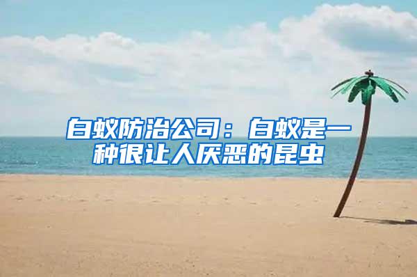 白蟻防治公司：白蟻是一種很讓人厭惡的昆蟲