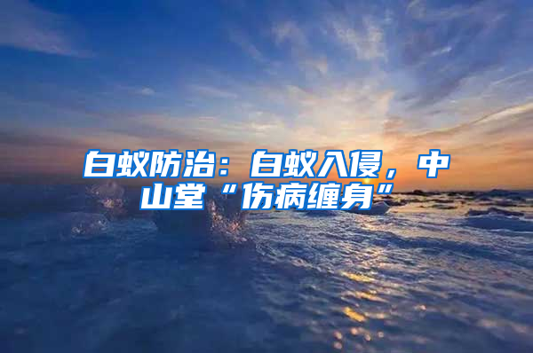 白蟻防治：白蟻入侵，中山堂“傷病纏身”